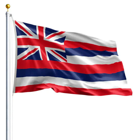 Hawaii State Flag - 100% Made in USA Freedom Flag and Pole 