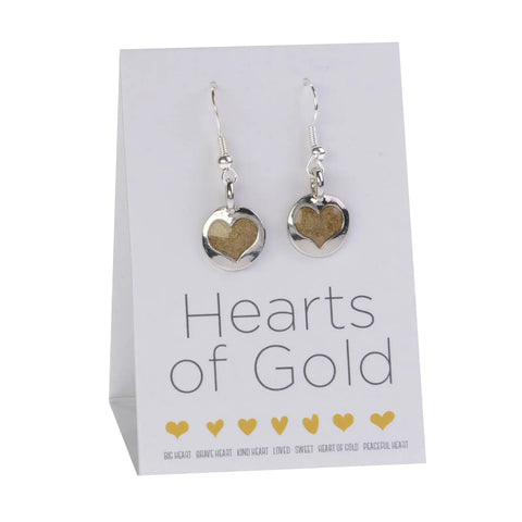 Heart-Shaped Gold Tone Earrings – Handcrafted Love Jewelry | Made in USA Whitney Howard Designs  Earrings