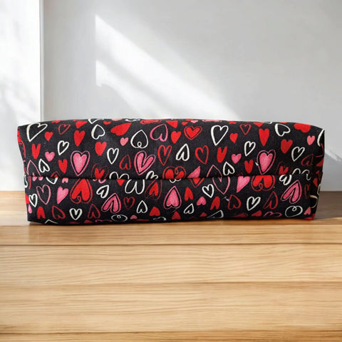 Hearts - Makeup Bag/ Cosmetic Pouch (Different Sizes) Frances Farm & Craft  Cosmetic bags