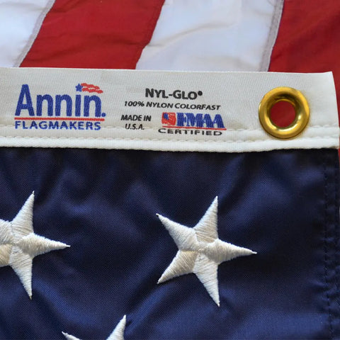 Heavy-Duty American Flag 3x5 Ft – Durable Nylon Outdoor Flag | Made in USA by Annin Flagmakers Freedom Flag and Pole 