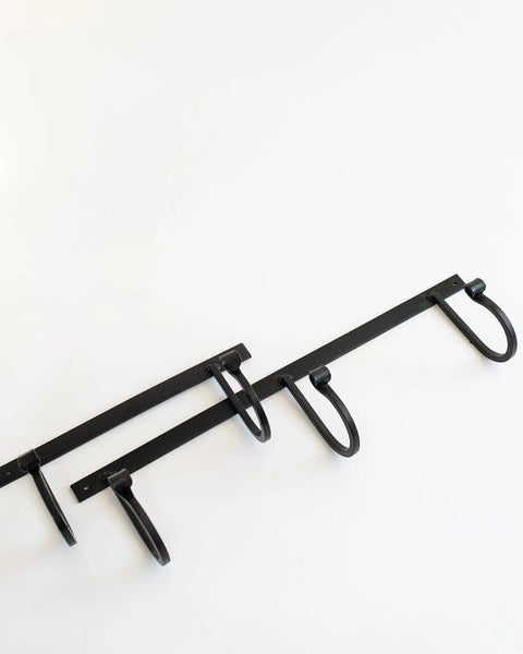 Heavy-Duty Wrought Iron Wall Rack With Hooks 24-34 Inch – Handcrafted Storage Organizer | Made in USA Millstream Home  Homegoods