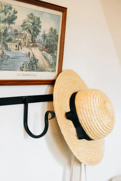 Heavy-Duty Wrought Iron Wall Rack With Hooks 24-34 Inch – Handcrafted Storage Organizer | Made in USA Millstream Home  Homegoods