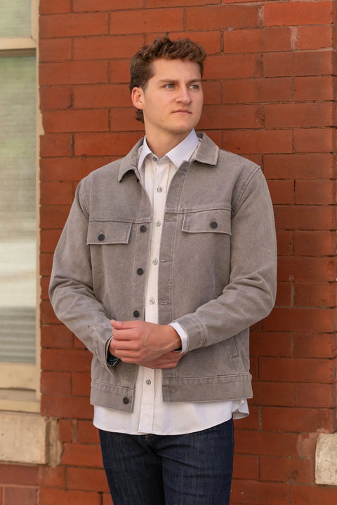 Heavyweight Canvas Trucker Jacket – Durable Workwear Outerwear | Made in USA Marc Nelson  Jacket
