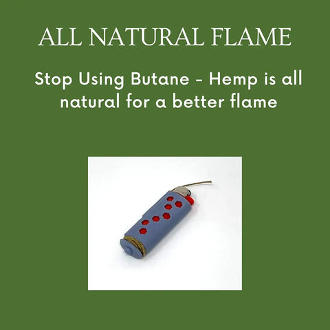 Hemp Wick Lighter Case – Durable Grey Hexagon Design | Made in USA Chatelet Manufacturing 