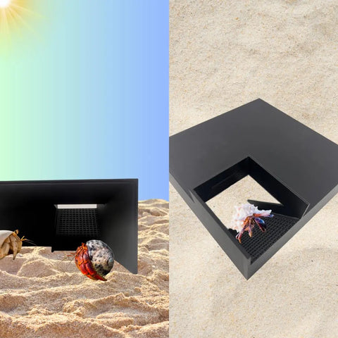 Hermit Crab Hideaway Corner Tunnel – Pet Shelter with Ramp & Viewing | Made in USA Chatelet Manufacturing 