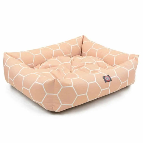 Hexo Shapes Plush Dog Bed – Luxe Bagel Style | Made in USA – San Antonio Texas Majestic Pet