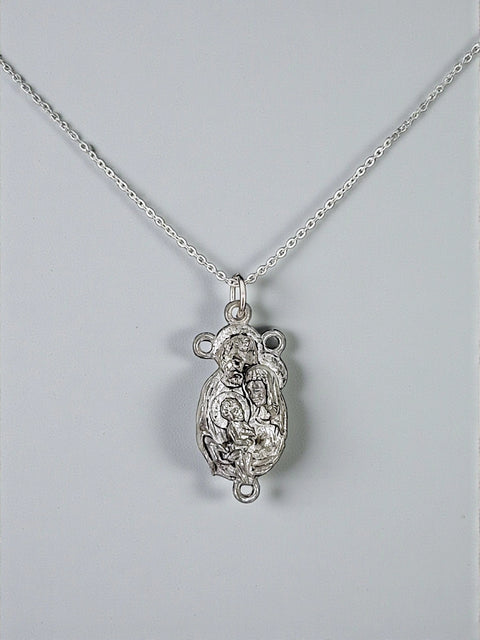 Holy Family Religious Charm Pendant – Polished Silver Or Gold Finish | Handcrafted Pewter Jewelry – Made In USA Michelle Marie Boutique  Charms and Pendants
