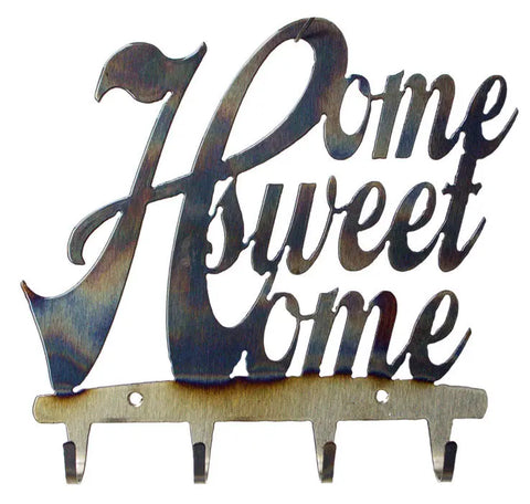Home Sweet Home Metal Key Holder – Rustic Wall Mounted Organizer | Made in USA Knights Home Decor  item
