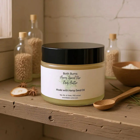 Honey Spiced Pear Moisturizing Body Butter With Hemp Seed Oil – Shea & Cocoa Blend | Made in USA Bath Bums  body butter