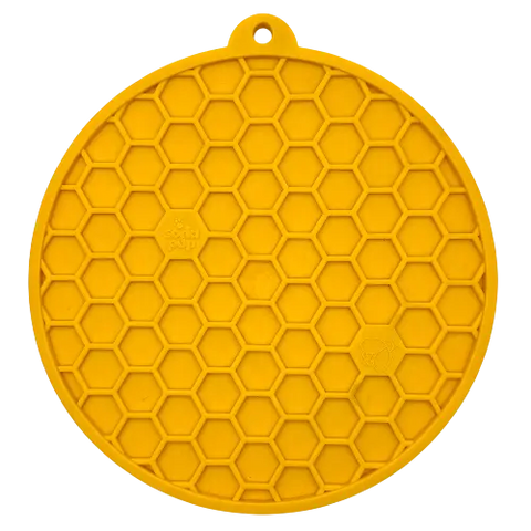 Honeycomb Design Emat - Enrichment Lick Mat for Dogs and Cats - With Suction Cups | USA Made SodaPup  EMAT