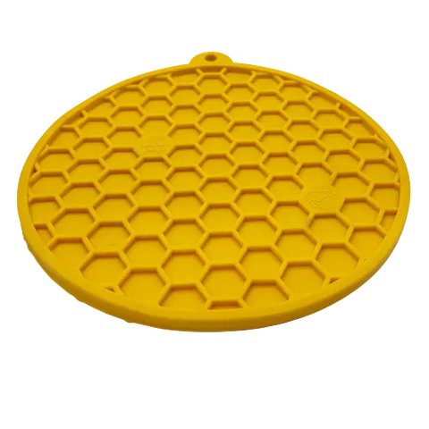 Honeycomb Design Emat - Enrichment Lick Mat for Dogs and Cats - With Suction Cups | USA Made SodaPup  EMAT