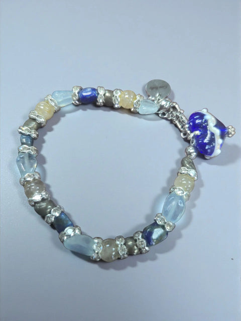 Hope Collection Cancer Charity Jewelry Set – Lapis Lazuli & Aquamarine Sterling Silver Adjustable Bracelet Necklace Ring Earrings | Made in USA Michelle Marie Boutique  Jewelry Sets