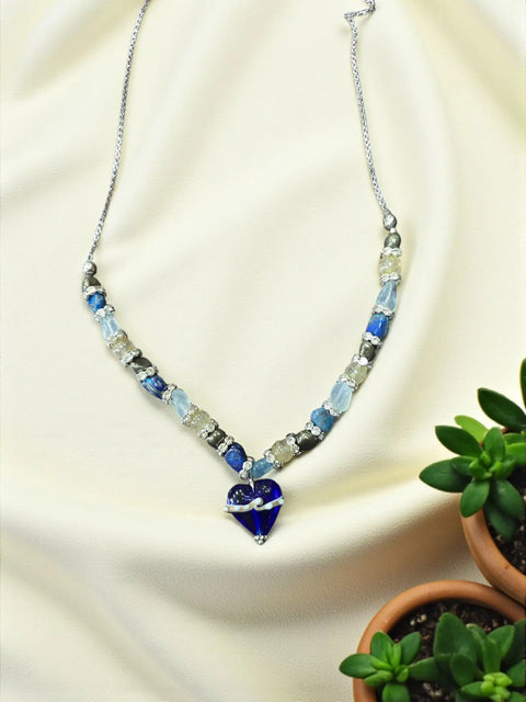Hope Collection Cancer Charity Jewelry Set – Lapis Lazuli & Aquamarine Sterling Silver Adjustable Bracelet Necklace Ring Earrings | Made in USA Michelle Marie Boutique  Jewelry Sets