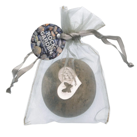 Hope Comfort Transformation Memorial Stone – Handcrafted Tribute Rock | Made in USA with Butterfly Accent Whitney Howard Designs  Rock Garden