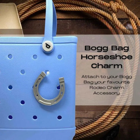 Horseshoe Charm for Bogg Bags and Beach Totes – Rustic Rodeo Accessory | Made in USA Chatelet Manufacturing 