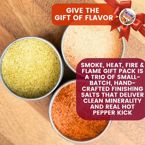 Hot & Spicy Sea Salt Gift Set – Jalapeño, Habanero & Cayenne Trio | Handcrafted Seasoning Pack Made in USA Gustus Vitae  Collections & Gift Sets
