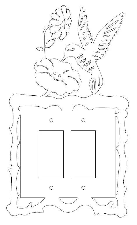 Hummingbird Metal Light Switch Cover – Rustic Nature Wall Décor | Handcrafted in USA Knights Home Decor  item