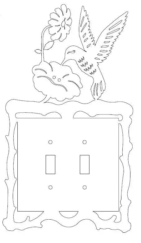 Hummingbird Metal Light Switch Cover – Rustic Nature Wall Décor | Handcrafted in USA Knights Home Decor  item