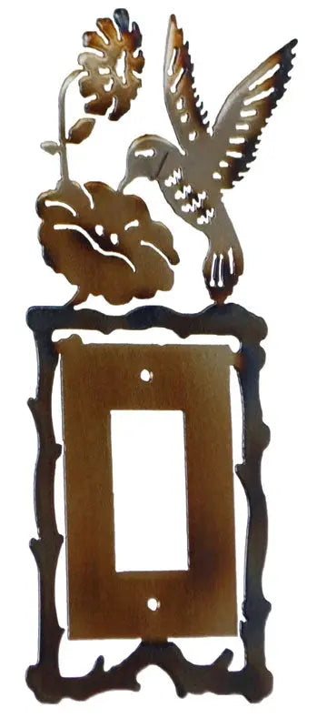 Hummingbird Metal Light Switch Cover – Rustic Nature Wall Décor | Handcrafted in USA Knights Home Decor  item