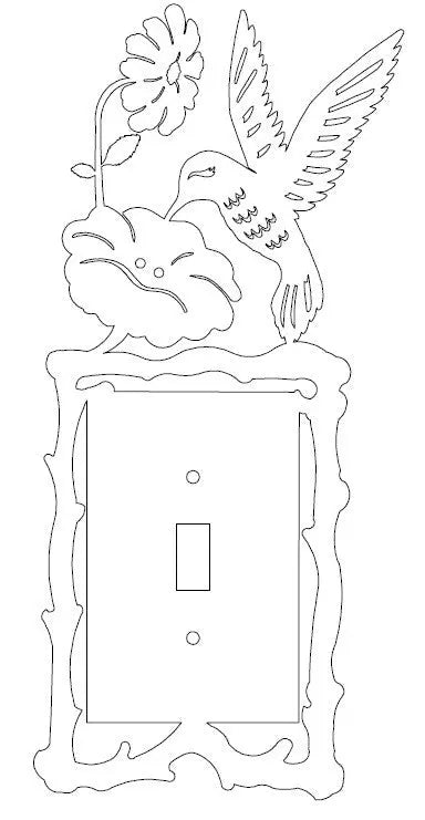 Hummingbird Metal Light Switch Cover – Rustic Nature Wall Décor | Handcrafted in USA Knights Home Decor  item