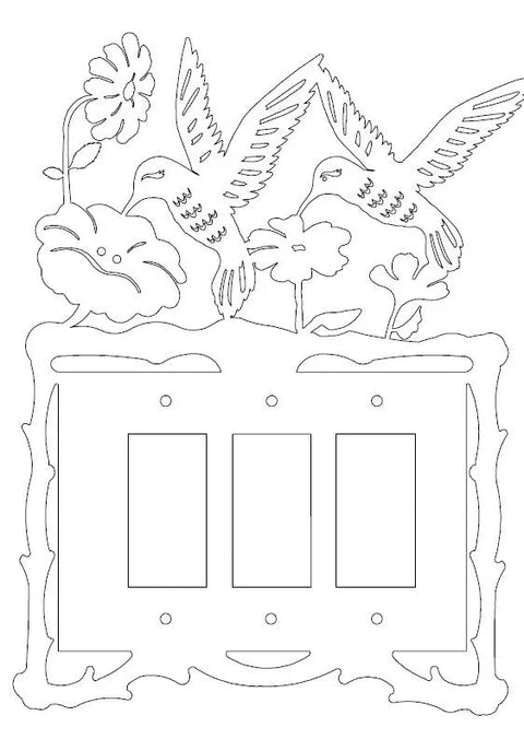 Hummingbird Metal Light Switch Cover – Rustic Nature Wall Décor | Handcrafted in USA Knights Home Decor  item