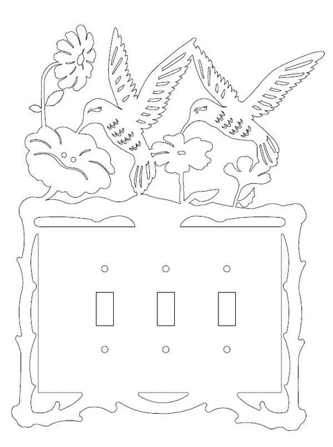 Hummingbird Metal Light Switch Cover – Rustic Nature Wall Décor | Handcrafted in USA Knights Home Decor  item