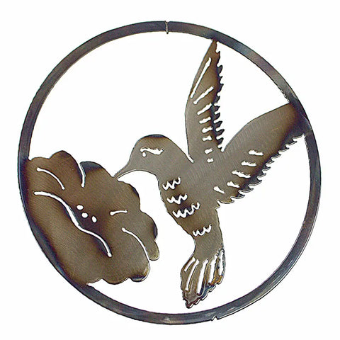 Hummingbird Metal Wall Art – Circular Nature Sculpture | Made in USA Knights Home Decor  item