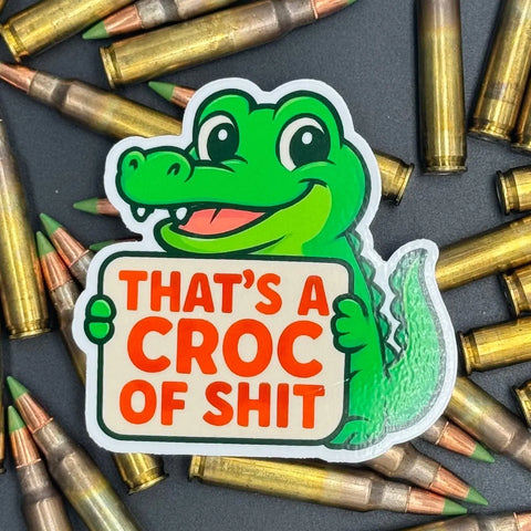 Humorous Crocodile Decorative Sticker 3x3 Inch – Playful Vinyl Decal for Laptops and Bottles | Made in USA American Lictor  Vinyl Stickers