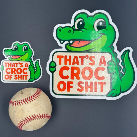 Humorous Crocodile Decorative Sticker 3x3 Inch – Playful Vinyl Decal for Laptops and Bottles | Made in USA American Lictor  Vinyl Stickers