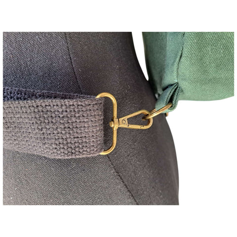 Hunter Green Cotton Canvas Crossbody Bag – Durable Handmade Sling Bag | Made in USA Frances Farm & Craft  Sling Bag
