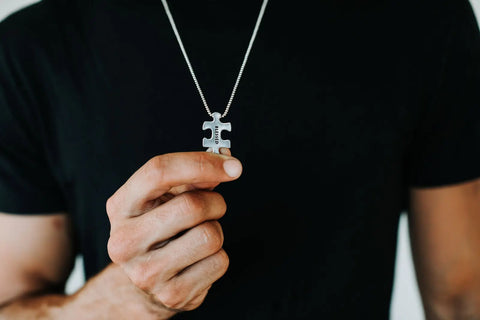 "I AM" Blessed Inspirational Puzzle Piece Charm – Daily Reminder Keychain | Whitney Howard Designs | Made in USA Whitney Howard Designs  "I AM"
