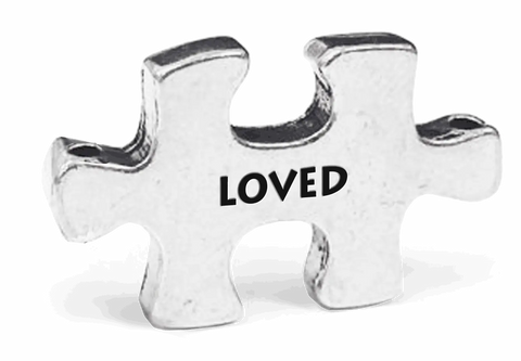 “I Am Loved” Puzzle Piece Charm – Inspirational Affirmation Keychain | Made in USA Whitney Howard Designs  "I AM"
