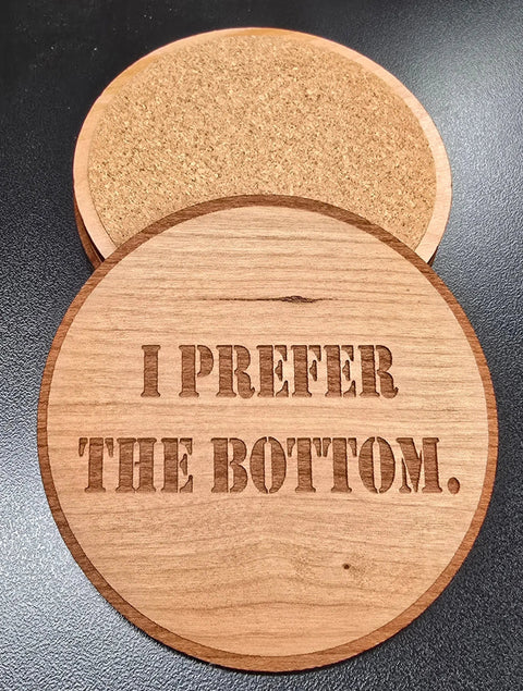 I Prefer the Bottom Coaster Sets American Grains LLC 