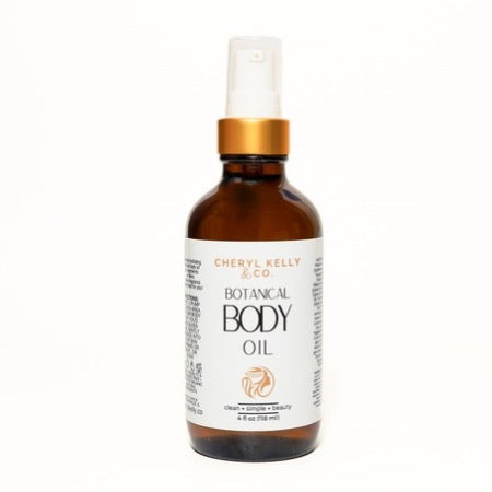 Cheryl Kelly Botanical Body Oil – Organic Vegan Skincare 4 oz | Made in USA Cheryl Kelly & Co  Body Moisturizer