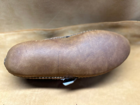 Handsewn Leather Moccasin Flats – Horween Chrompak Moccasins | Made in USA BBH 