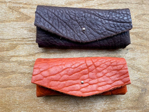 Buffalo Leather Eyeglass Sleeve – Durable Eyewear Protector | Made in USA BBH 