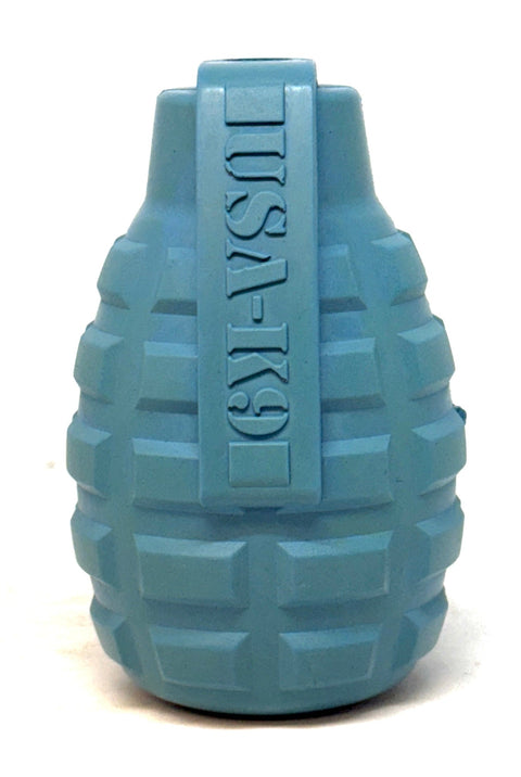 USA-K9 Grenade Durable Rubber Dog Chew Toy – Treat Dispenser – Made in USA SodaPup  Rubber Dog Toys