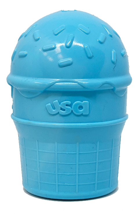 Ice Cream Cone Treat Dispenser Dog Chew Toy – Durable PUP-X Rubber | Made in USA SodaPup  Rubber Dog Toys
