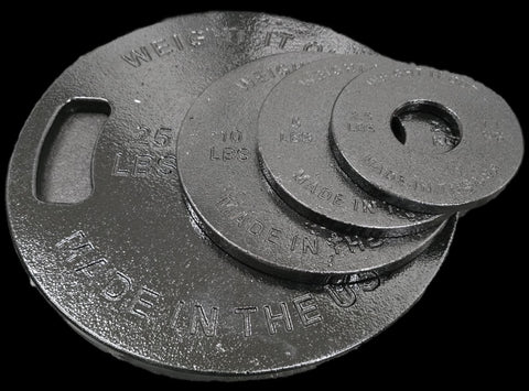Cast Iron Weight Plate Set – Durable Workout Plates | Made in USA Weight It Out 