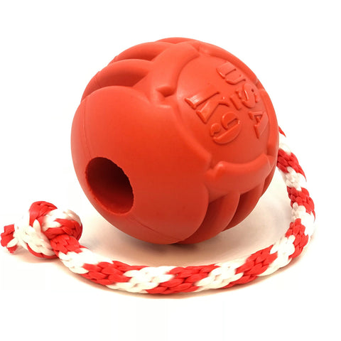 USA-K9 Stars and Stripes Durable Rubber Tug and Chew Dog Toy – Made in USA SodaPup  Rubber Dog Toys