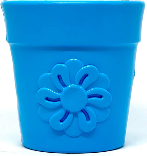 Large Durable Rubber Flower Pot Dog Treat Dispenser – Interactive Chew Toy | Made in USA SodaPup  Rubber Dog Toys