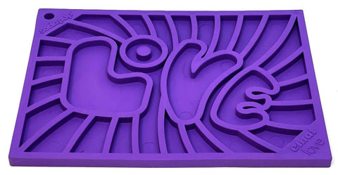 Groovy Love Patterned Lick Mat – Small Size Pet Enrichment Toy | Made in USA SodaPup  EMAT