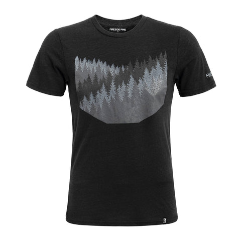 Black Hills Spruce Mens Soft Blend T Shirt – Comfort Fit – Made in USA Fireside Pine  Men's Shirt