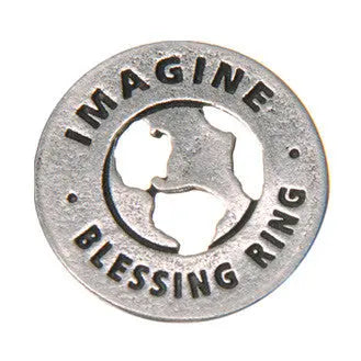 Imagine Blessing Ring Charm 1 Inch – Handcrafted Lead-Free Pewter Token | Made in USA Inspirational Gift Whitney Howard Designs  Blessing Ring