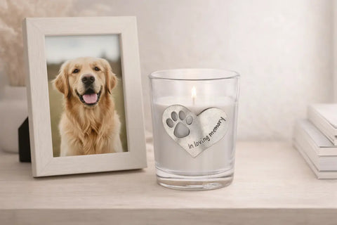 In Loving Memory Memorial Candle – Unscented Comfort Candle for Grieving Pet Owners | Made in USA Whitney Howard Designs  Candles