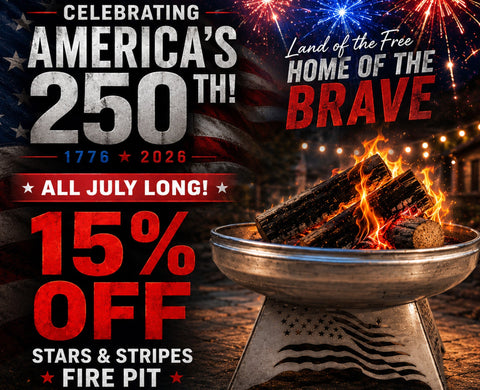 Liberty Stars and Stripes Fire Pit – Patriotic Outdoor Steel Fire Pit | Made in USA Ohio Flame  Fire Pits