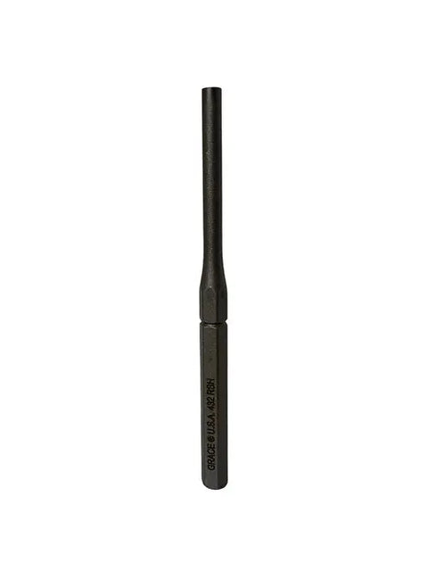 A black, cylindrical metal punch from the Grace USA RSH-5 Individual Punches series features a hexagonal base and tapered tip, shown vertically on a white background.