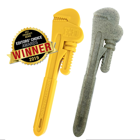 Industrial Dog Pipe Wrench Chew Toy – Ultra Durable Nylon – Made in USA SodaPup  Nylon Dog Toys