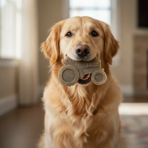 Industrial Dog Tractor Nylon Chew Toy – Durable Power Chewer Toy | Made in USA SodaPup  Nylon Dog Toys