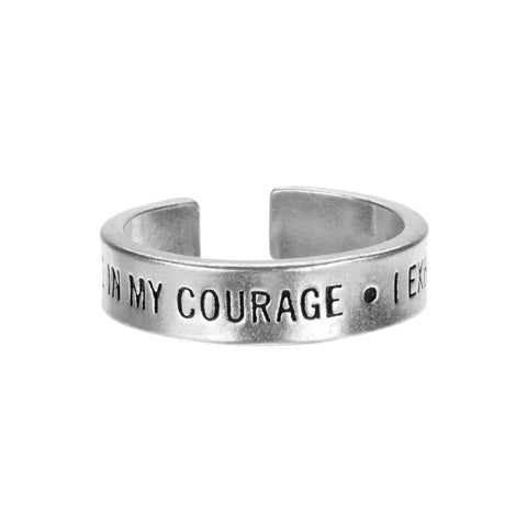 Inspirational Courage Mantra Ring – Handcrafted Statement Jewelry | Made in USA Empowerment Accessory Whitney Howard Designs  InspireRings